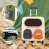 Cat Carrier Backpack with Wheels Portable Pet Trolley Cases Suitcases Large Capacity Dog Cat Outdoor Bag Pet Stroller Cat Travel