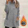 Sweatshirt for Women Stand Collar Cozy Pullover Soft Sweaters Fall Trendy Loose Tunic Tops