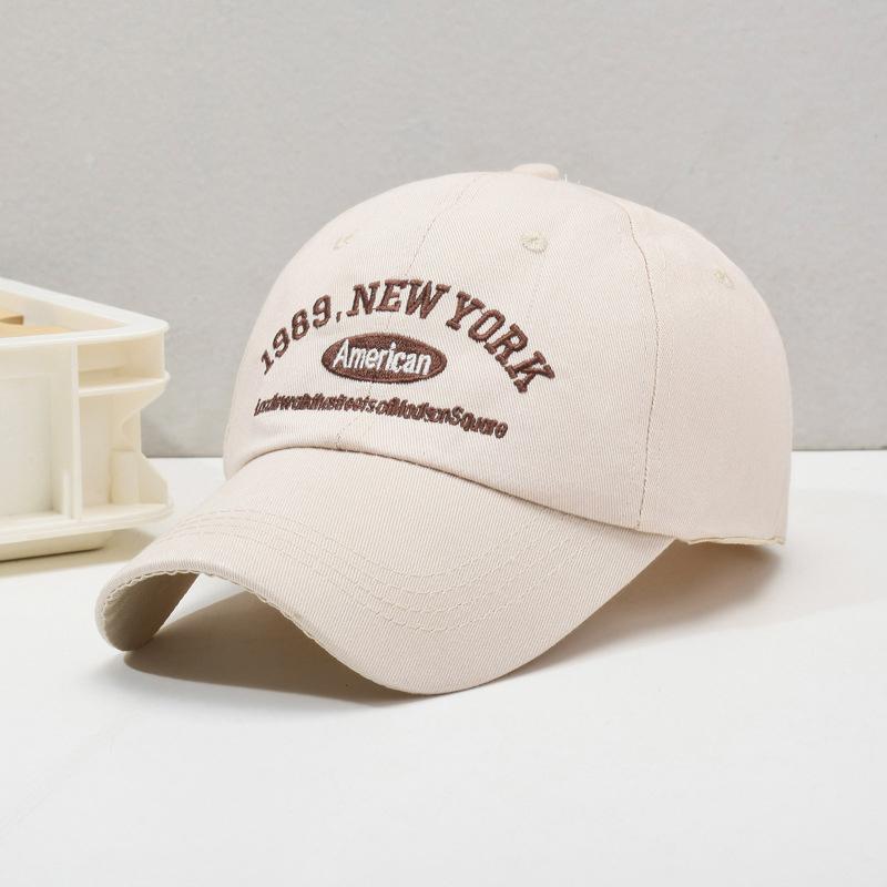 Korean Retro Baseball Hat Women'S Autumn Winter Versatile Ins Street Letter Embroidered Caps Summer Couple Men
