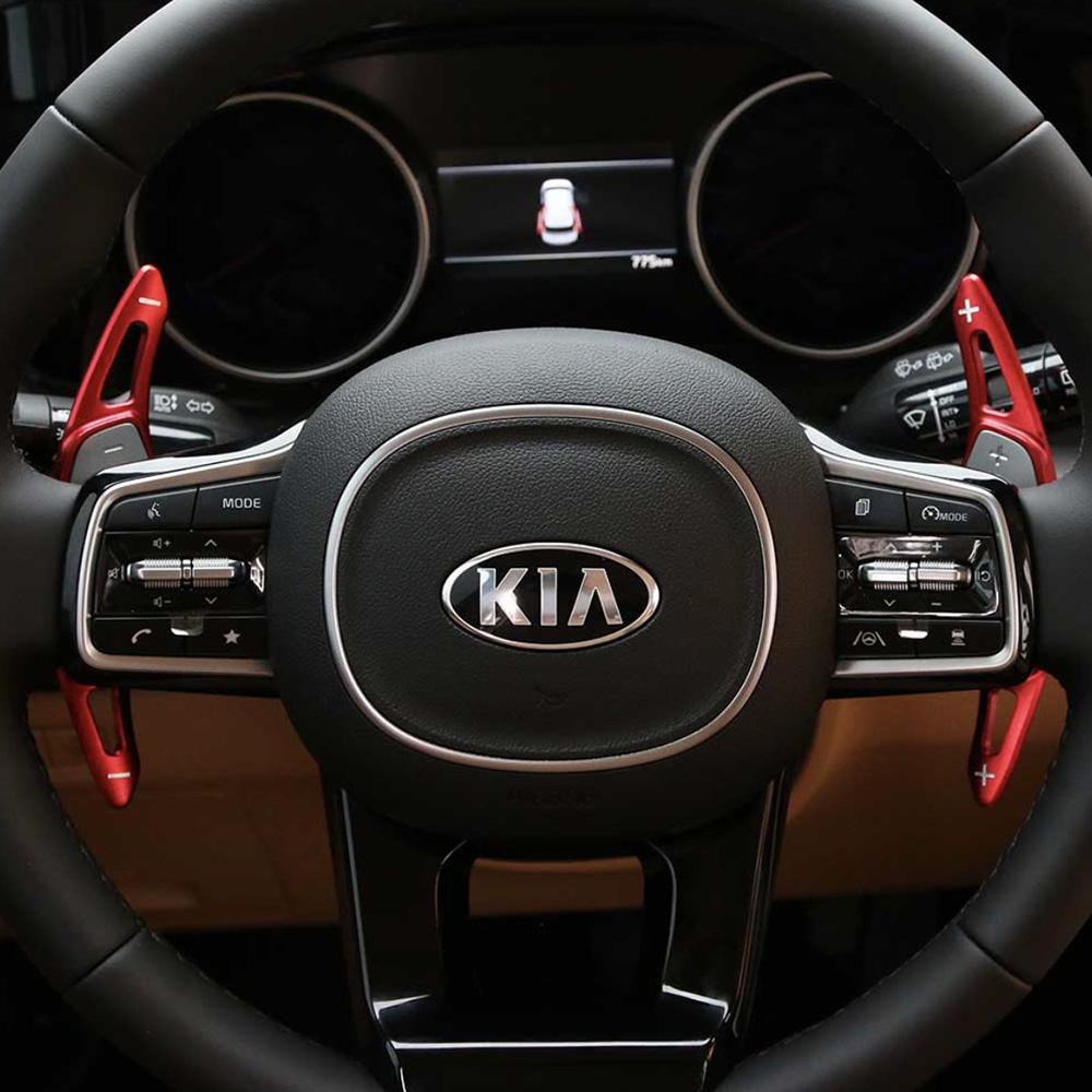 Shifter Paddles For KIA 2021 2022 2023 Sorento MQ4 Hybrid Carnival KA4 Car Steering Wheel Extension Gear DSG Sticker Car Styling