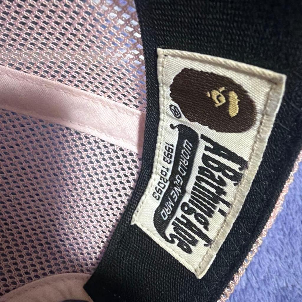 Used A BATHING APE Cap with stone F