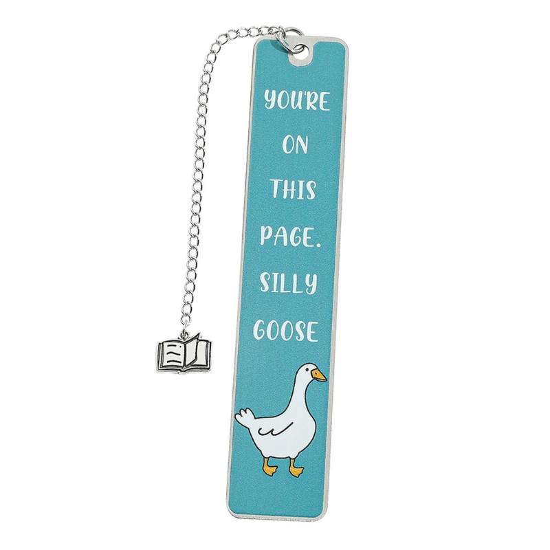 Metal Bookmarks Silly Gooses Bookmarks with Pendant Page Markers Lovely Bookmarks Reading Bookmarks Gift for Readers