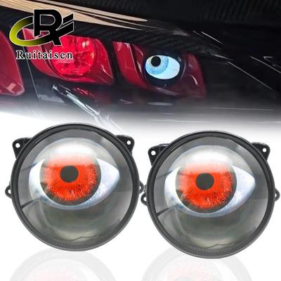 אורות עדשה דינמיים של עיני השטן עבור 12v רכב שד עין עין אדומה ערכות שיפוץ פנס פנס שונה פנס עין נשר אבזר לרכבים