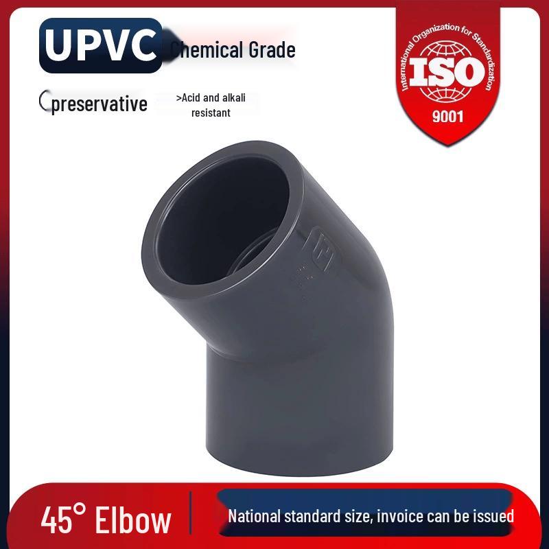 Yunpo UPVC 45-Degree Chemical Grade Pipe Elbow