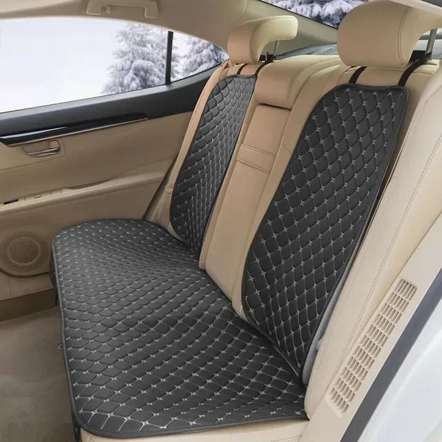 Car Seat Universal Leather Covers Set Four Seasons Front Rear Seat Protector Car Seat Cushion Pad Mat Auto Interior Accessories