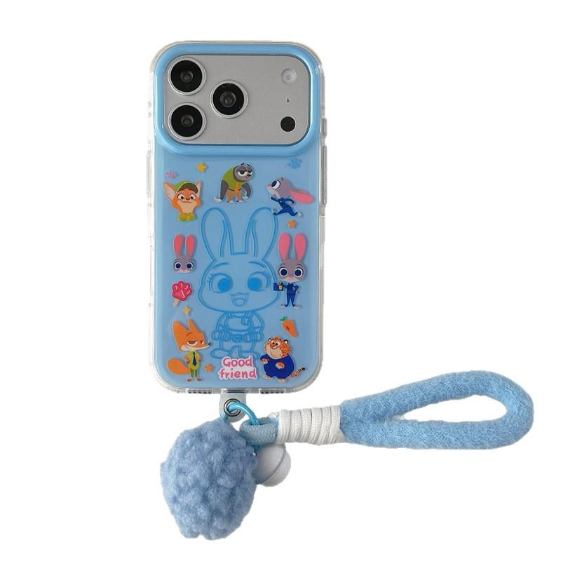 Cartoon Edge Little Animal City Phone Case for iPhone 17/16 Pro Max/15/14 Featuring Nick & Judy