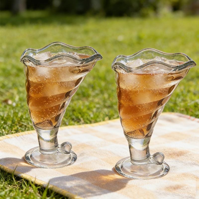 Exquisite Dessert Cup Cocktail Glass Transparent Champagne Glass Home High End Yogurt Pudding Cups Wine Glass Party Accessories