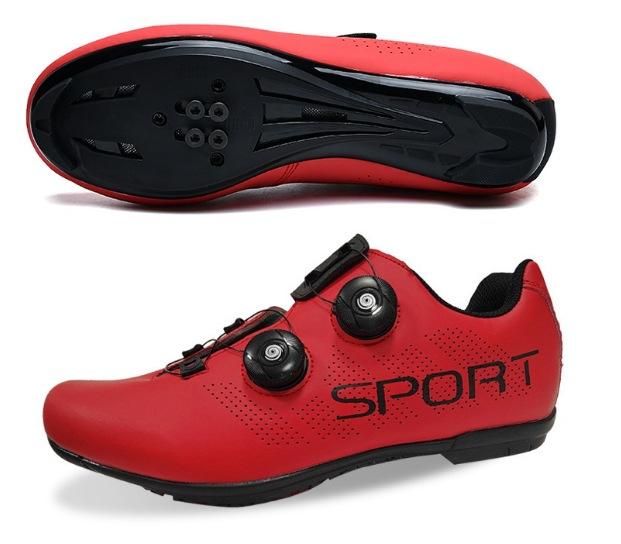 New cycling shoes with locks Double buckle lock shoes Men's and women's road cycling power shoes Hard sole Mountain cycling Rubber sole