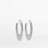 Exquisite Stainless Steel U Shape Hoop Earrings for Women 18K Gold Plated Waterproof Glossy Metal Hammered Earrings Punk Jewelry
