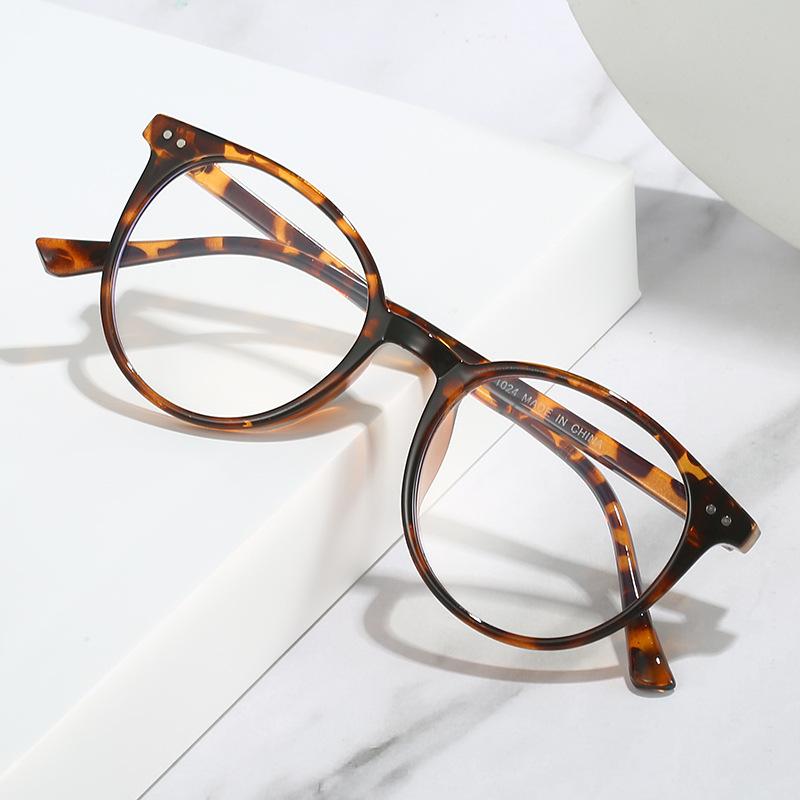 Bao Ge Glasses, Plain Glasses | Retro Round Frame Modifies Face Shape, Trendy Ins Style, Big Face, Thin And Flat Light