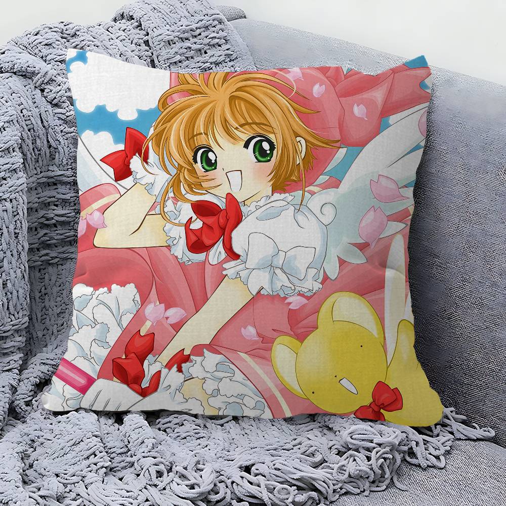 Anime C-Cardcaptor Sakura Girl Pillow Anime Pillow Sofa Bed Head Pillow Cover Cushion Cover 45x45 Cm Fashion