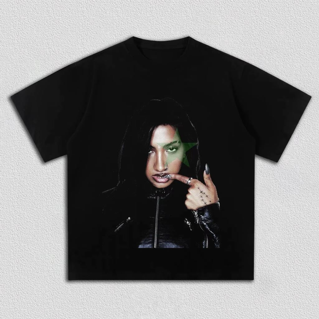 Summer Portrait Pattern Printed Pure Cotton Tshirt For Unisex And Unisex Fashionable Pure Cotton Tshirt Versatile Casual Wear