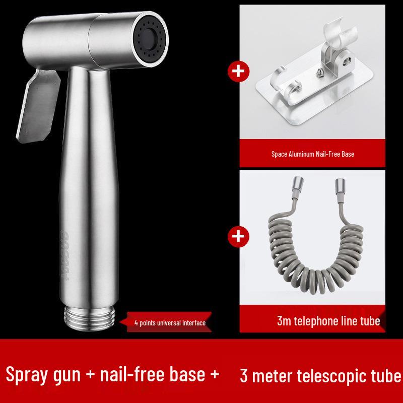 High-Pressure 304 Stainless Steel Bidet and Toilet Sprayer Set