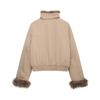 PBZA Womens Reversible Faux Fur Jacket Fall Winter Fashion Stand Collar Outerwear