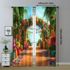 2pc,  Party Curtain Mexican Carnival Machine Washable Fabric,Without Electricity Birthday Party Suitable for Parties and