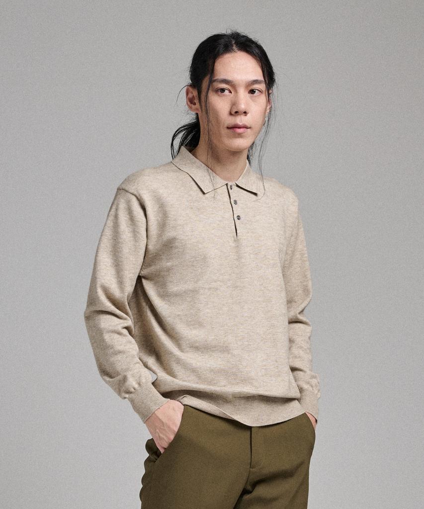 ANALOG MOOD [2Pack] Semi-Collar Neck Knit ( 11 Colors )