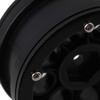 Mxfans 4-Pack Plastic and Aluminum Alloy RC Rock Crawler Wheel Rims for RC 1:10 Rock Crawlers, 8 Holes, Durable (Black)