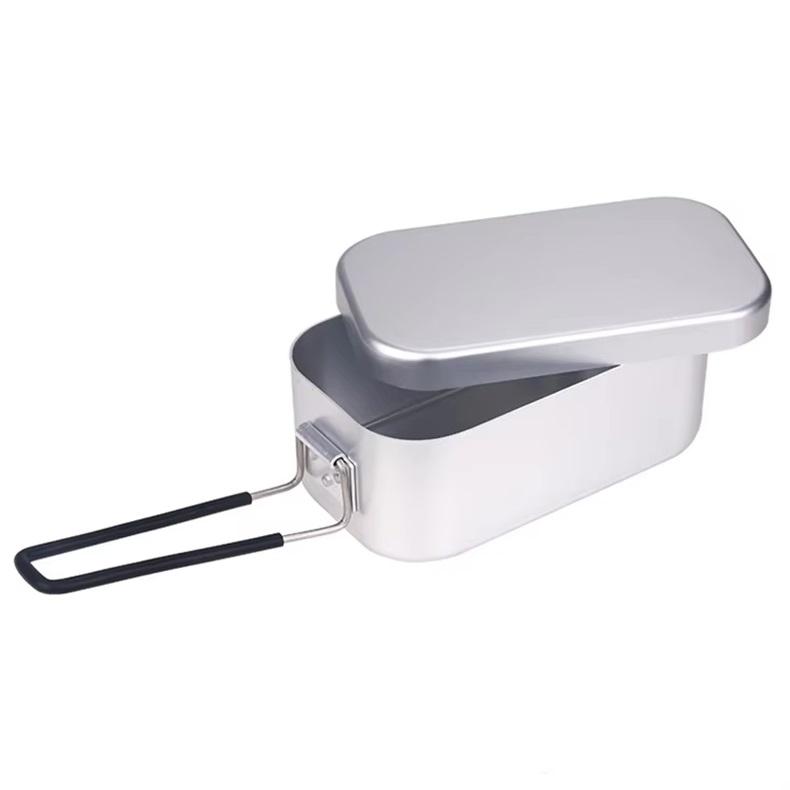 Hiking Camping Cookware Anodized Bento Japanese Bento Box Survival Aluminum Lunch Box Mess Tin