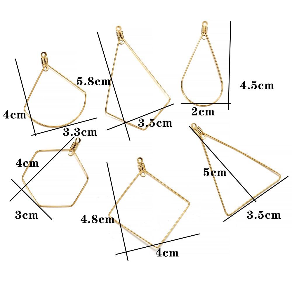 

10/20 шт. серьги из нержавеющей стали, подвески, аксессуары «сделай сам», золотой цвет, подвеска геометрической формы для изготовления ювелирных изделий, фурнитура