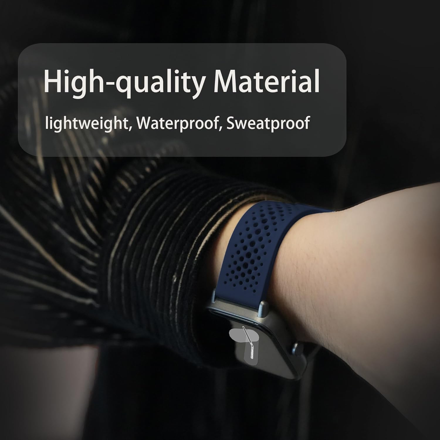 

Совместим с ремешками для Bark Watch, спортивный силиконовый ремешок с металлической застежкой, совместим с Bark Watch 1,5 дюйма чёрный