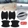 4PCS Universal Car Carbon Fiber Stickers Door Handle Protector Film Anti Scratch