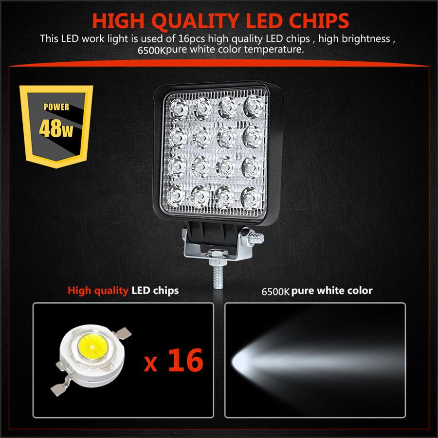 2 Pcs 4.5" 6500K Super Bright Car SUV Offroad Fog Driving Lamps Spotlight Lights