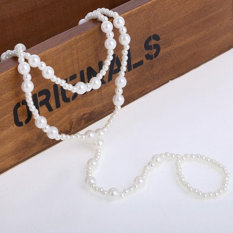 Ebay Stylish And Simple Double Layer, Beach Anklet Pearl Foot Ring Two-Piece Set
