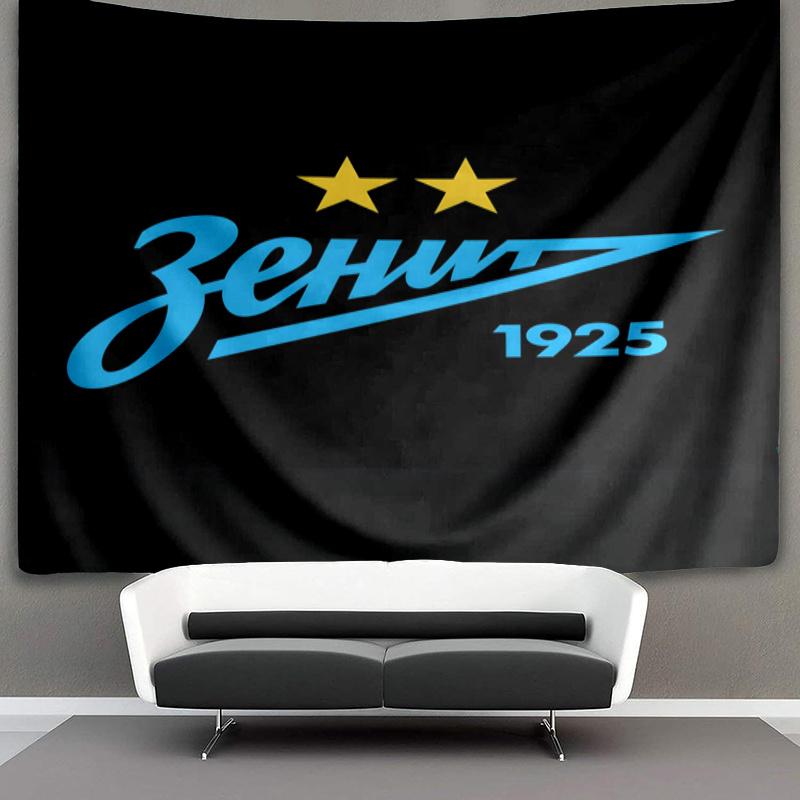 Football Club Emblem Printed Tapestry, Fabric Tapestry Wall Hanging Decoration for Bedroom, Living Room, Dorm Room Home Party Fan Gifts