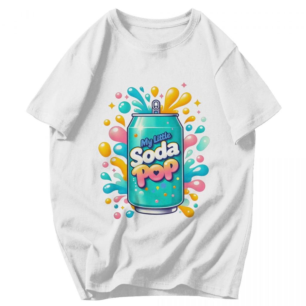 Men T Shirt My Little Soda Pop Idea Y2K Graphic Oneck Unisex Clothing T Shirts