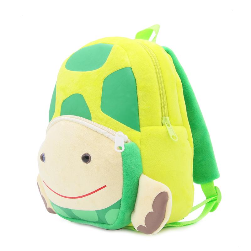 Customized children's bag Zoo children's schoolbag backpack plush animal turtle kindergarten 2-4 years old bag