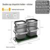 Multi-functional Stainless Steel Kitchen Knife & Utensil Holder with Cutting Board Storage