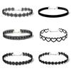 6pcs Women’s Black Lace Choker Necklace Set