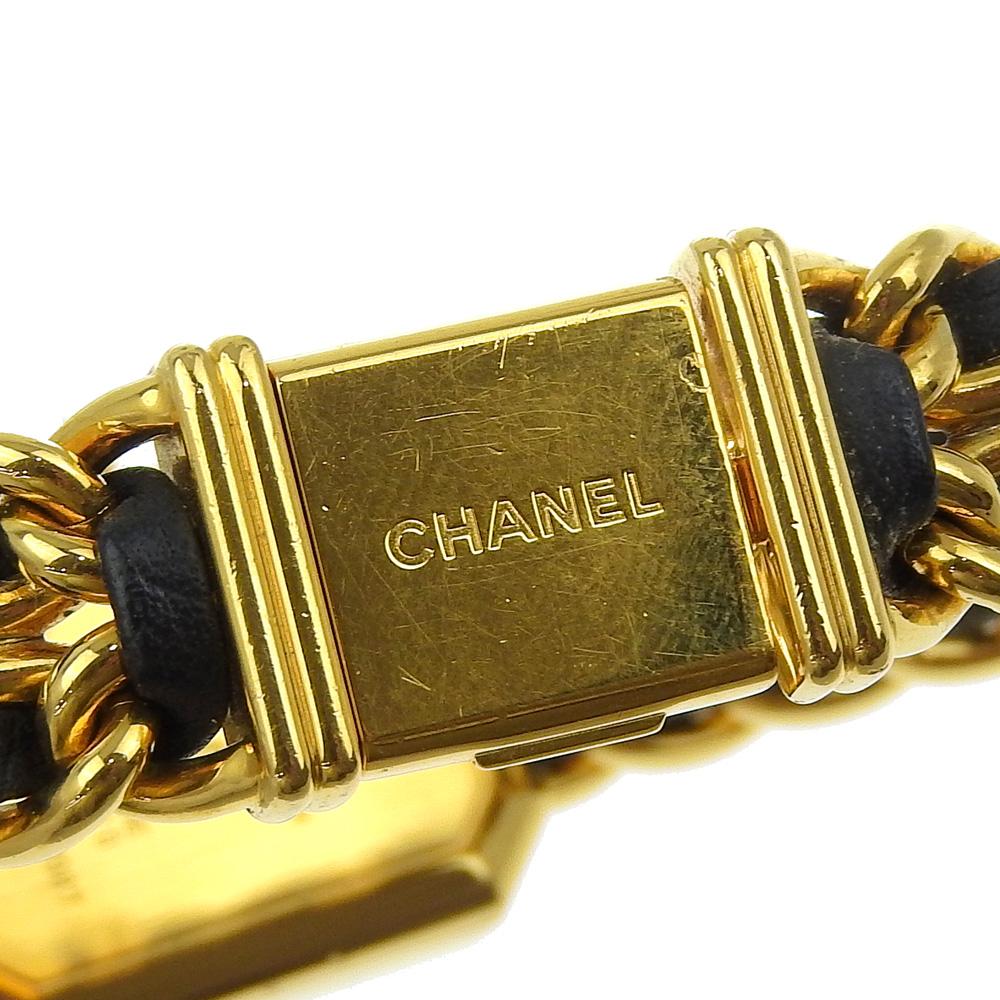 CHANEL Premiere L Watches H0001 blackDial Plated Gold/leather Quartz Analog display Women Used