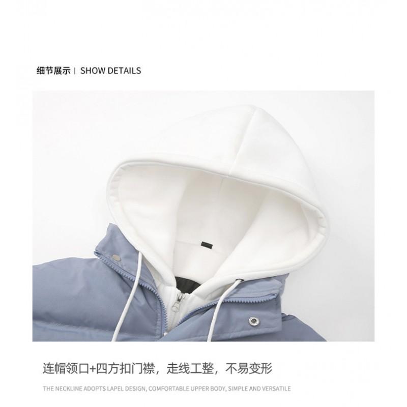 Unisex Oversized Hooded Puffer Jacket Winter Thick Warm Cotton Coat Casual Loose Fit Adults