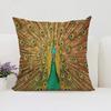 Peacock Feathers Cushion Cover 50X50Cm Decorative Pillowcase Decor 40X40 45X45 Cushions Covers For Bed Pillows Pilow Cases Sofa