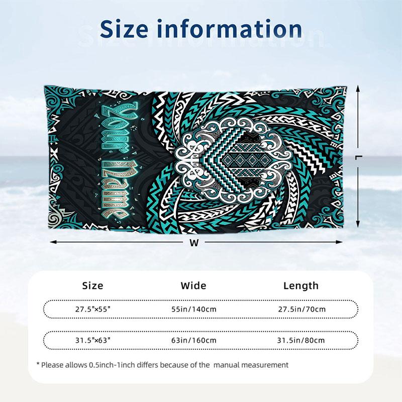 Decorative Artwork Theme Beach Towel Personalized Custom Name & Text Soft Quick Dry Beach Towel for Swimming Travel