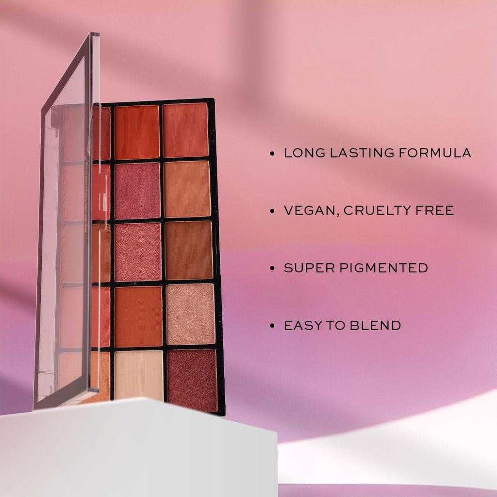 Makeup Revolution Reloaded Palette, Shimmery Makeup Eyeshadow Palette, Includes 15 Shades, Lasts All Day Long, Vegan & Cruelty Free, Newtrals 2, 16.