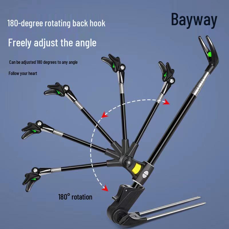 Stainless Steel Fishing Rod Holder for Ground, Chair, or Box - Super Hard, Telescopic, Adjustable Front and Rear
