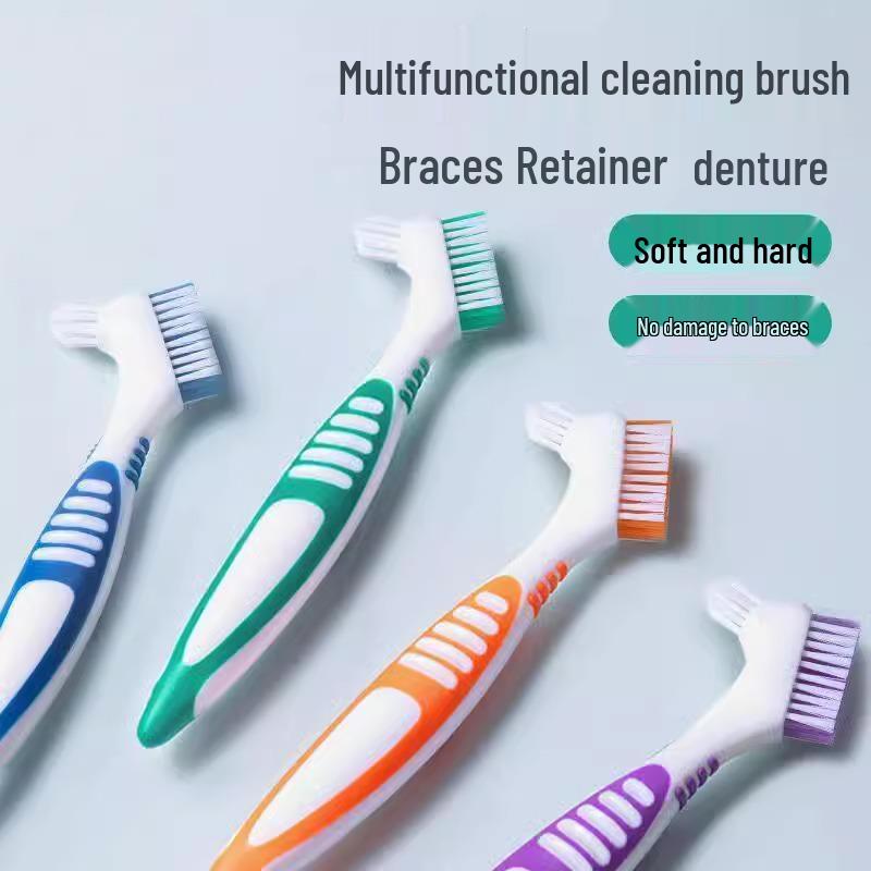 Double-Sided Denture & Aligner Cleaning Brush - 1 Piece