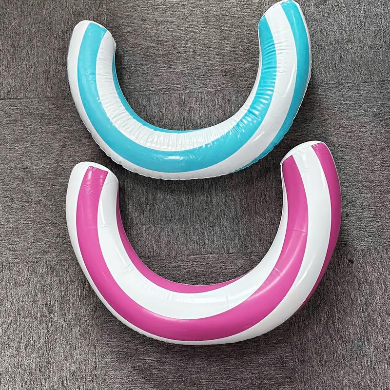 1Pc/2Pcs Inflatable Arc-Shaped Pool Float - Waterproof, Durable, And Safer PVC Pool Float, Suitable For Summer Entertainment, Tropical Beach Design 1PC