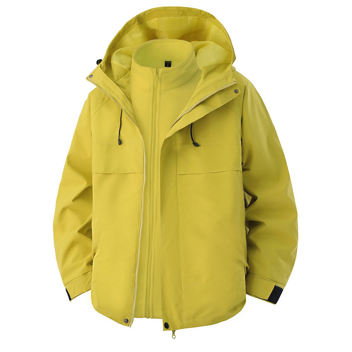 

Spring and Autumn New Outdoor Leisure Three-in-One Shock Clothes Hooded Jacket Men s Workwear American Jacket Men s S