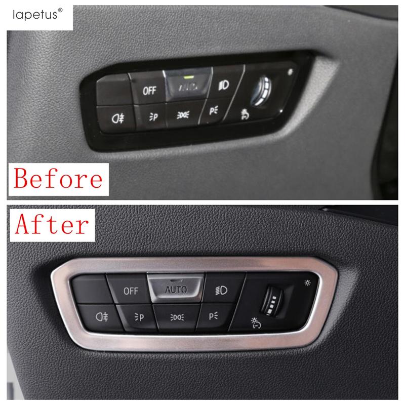For BMW 3 Series G20  - 2024 Car Head Lights Lamps Switch Button Control Panel Decoration Cover Trim Accessories Interior
