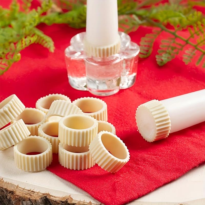 5/10 Pezzi Manicotti Stabilizzanti per Portacandele in Silicone, Previene lo Scivolamento e le Gocce di Cera, Stabilizza Candele Coniche e Cilindriche