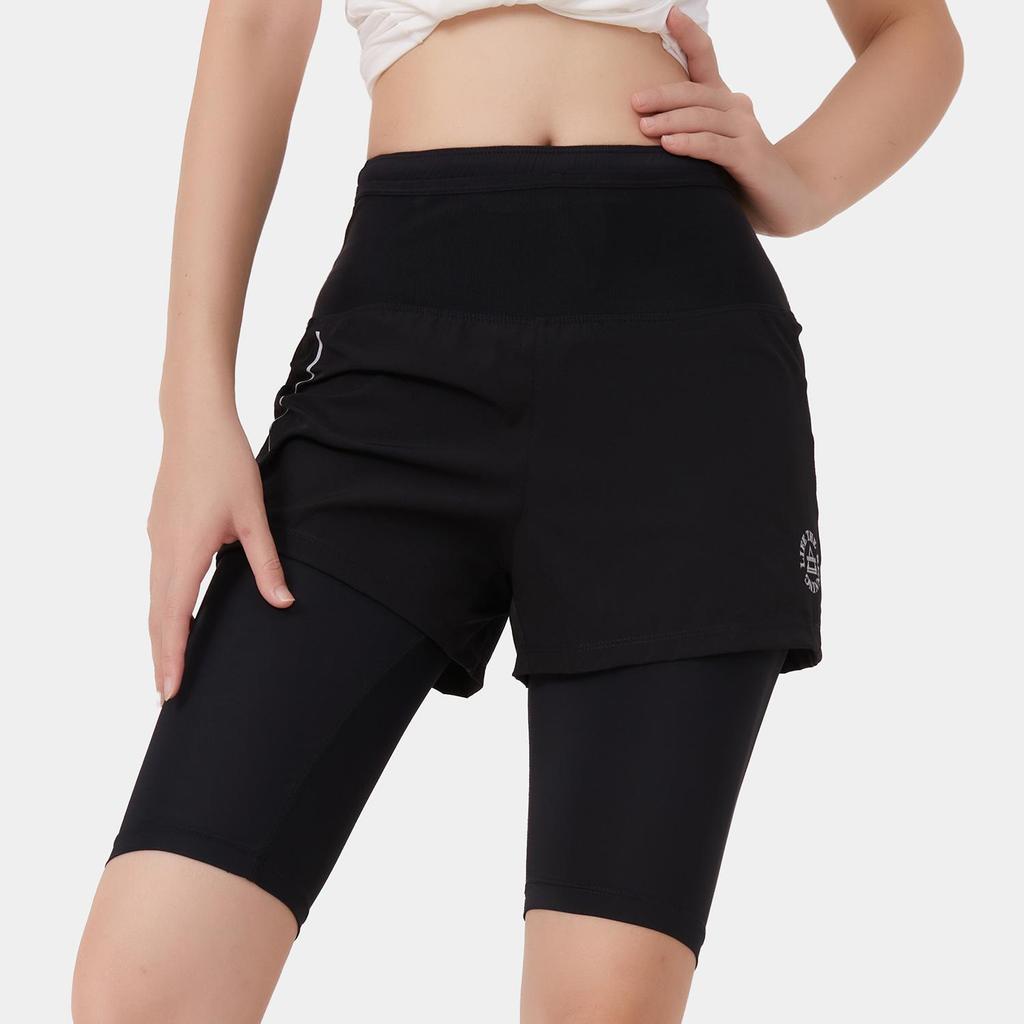 Unisex Lightweight Two-in-One Sports Shorts for Outdoor Cycling and Marathon Fitness