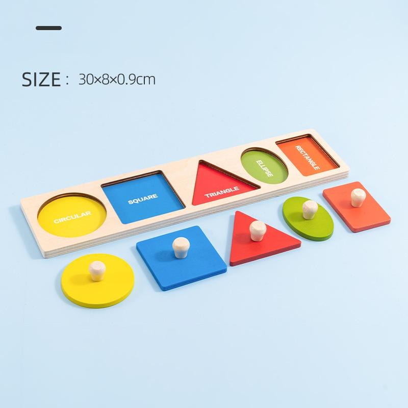 Montessori Color Sorting Toy Wooden Shape Matching Grasping Board Baby Jigsaw Puzzle Early Educational Toy Todder Fine Motor Toy