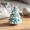 Crochet Christmas Tree Kit for Beginners DIY Kit, Beginner-Friendly Xmas Craft with Bow Plush Holiday Desktop Decoration And Faux Pearl Embellishment,