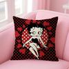 BBetty BoopP Fashion Cushion Cover Natural Linen Pillow Case DoubleSided Print Decorative Sofa Pillowcase Home Decor Gift