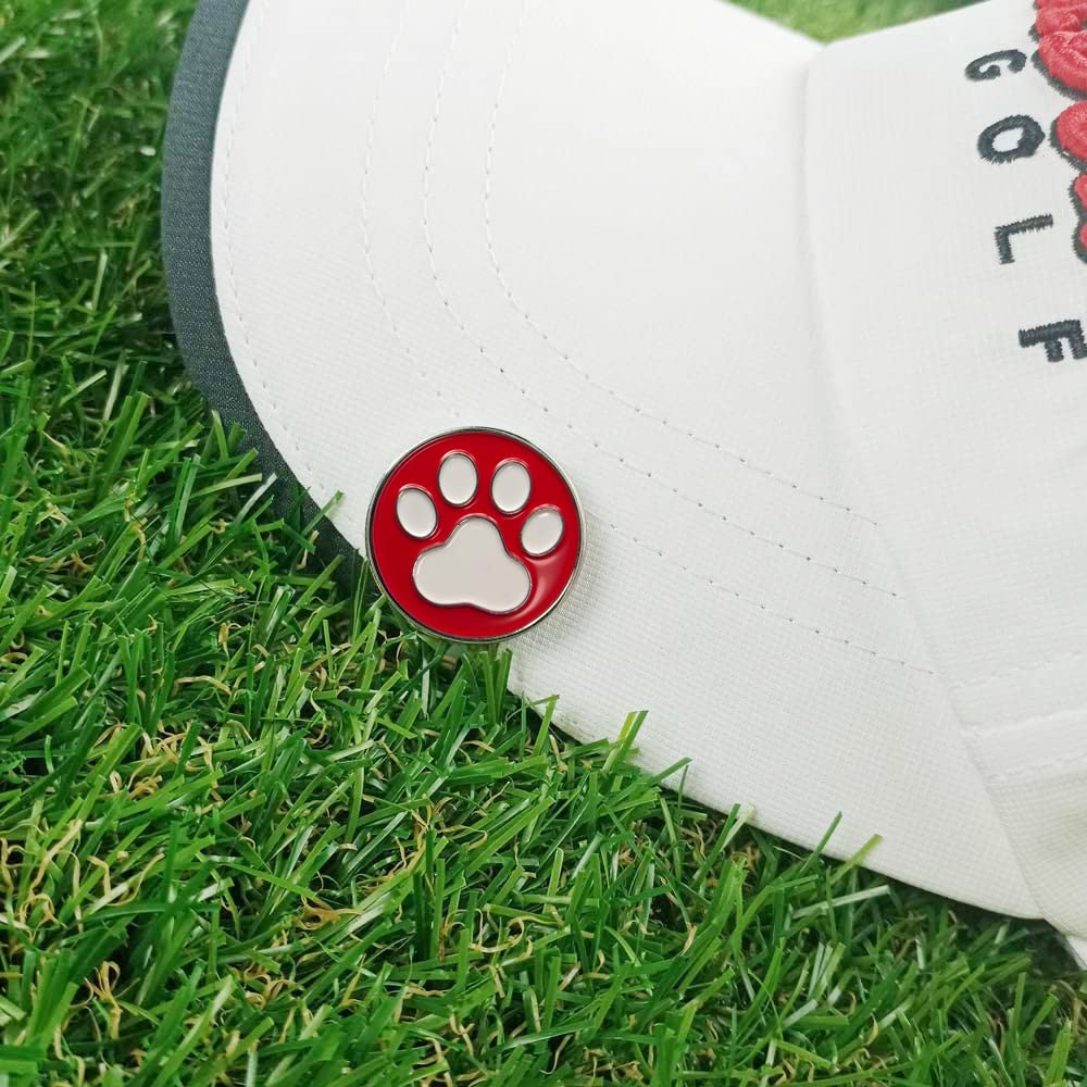 Ikiretmua Golf Marker Paw Magnetic Golf Marker Clip with Hat
