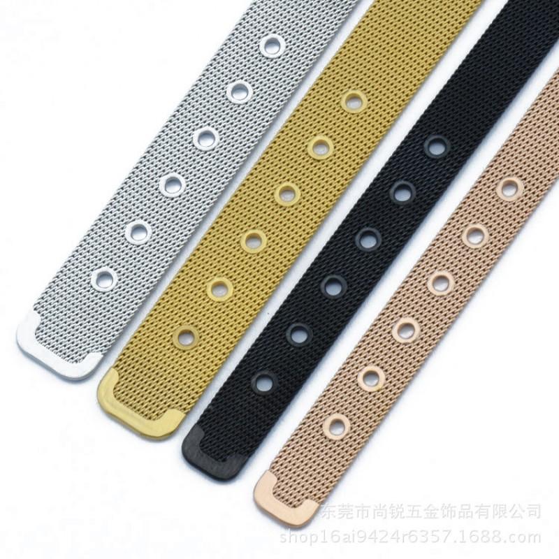 Adjustable Stainless Steel Mesh Bracelet Men Women Titanium Unisex Wristband Durable Hypoallergenic Jewelry