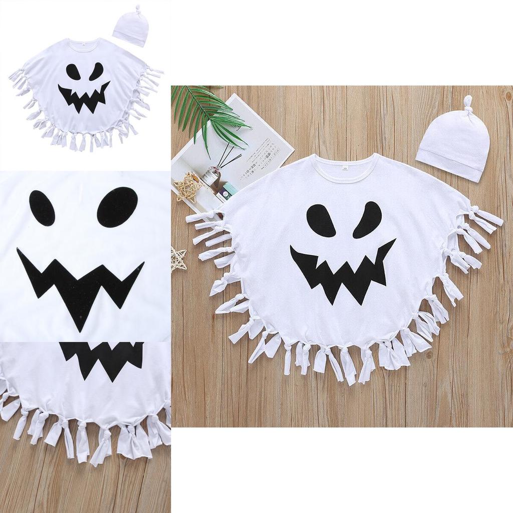 Halloween Geisterumhang Cape für Kinder Cosplay Kostüme Party Rollenspiel
